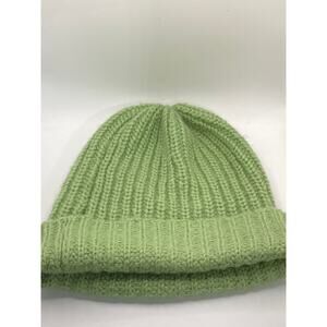 MY LITTLE ALIEN Unisex Adult Green Knit Cuffed Skater Beanie SZ OS
